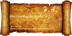 Helfenbein Azár névjegykártya